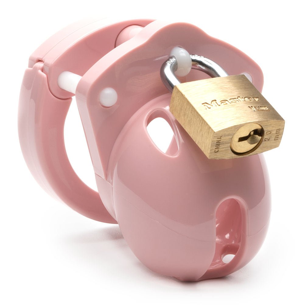 Mini-Me Black Chastity Cock Cage Kit - Pink 1.25 Inch Cock Cage Kit
